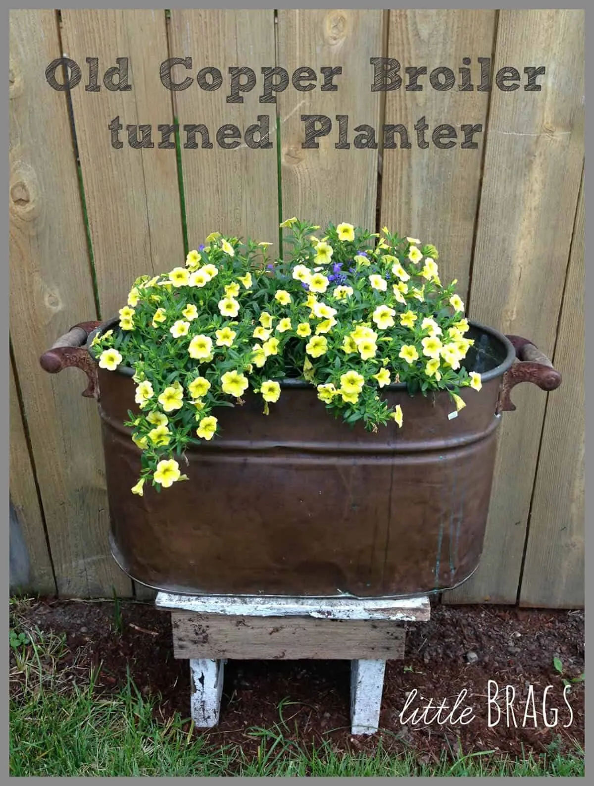2. Turn an Old Copper Broiler into a Planter