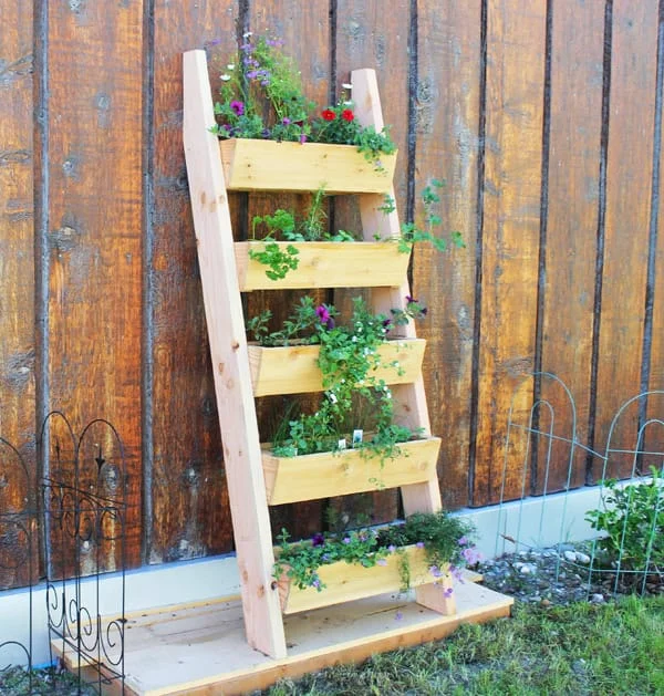 2. Vertical Staircase Garden Planter from Cedar