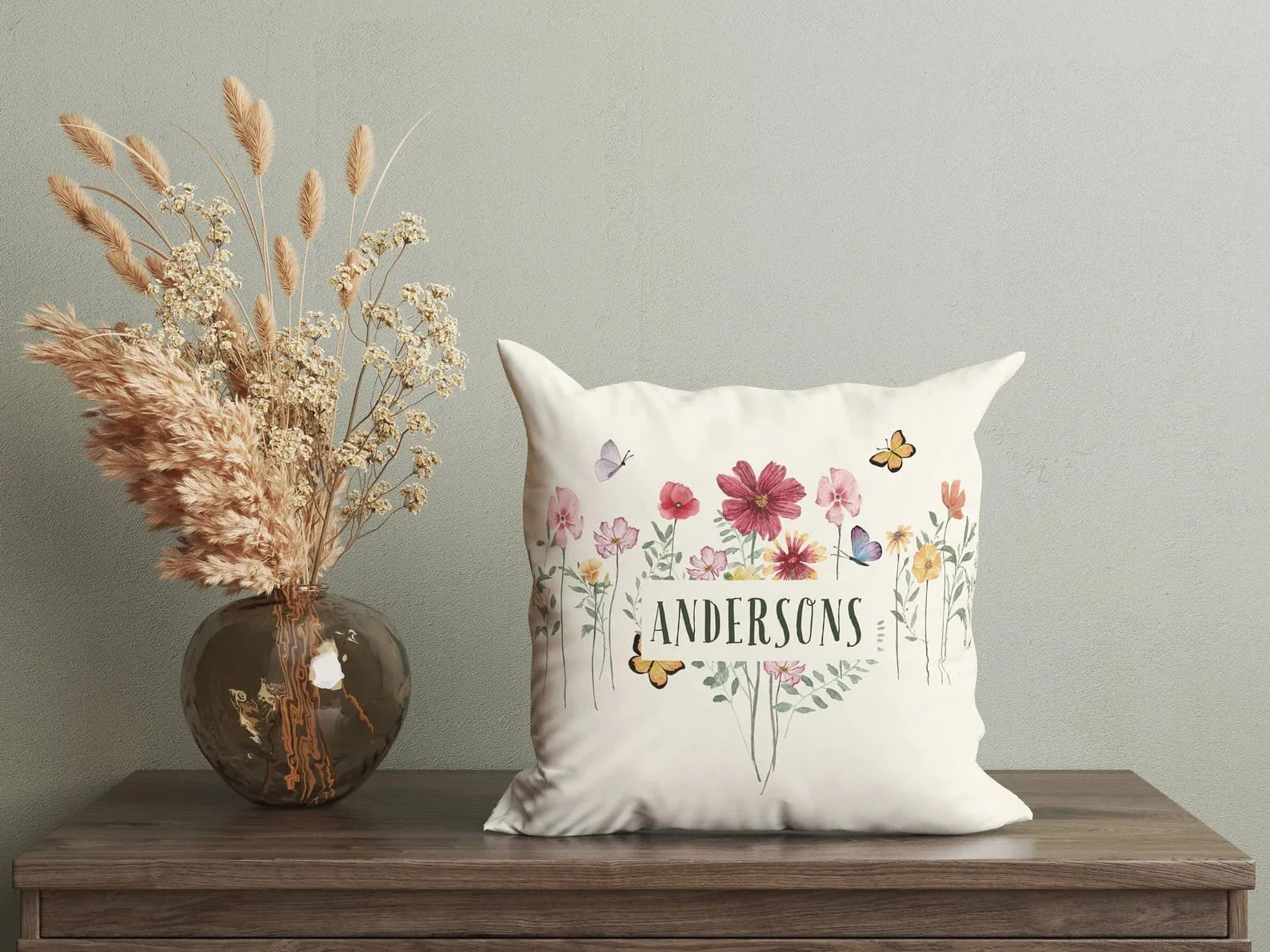 12. Almohada floral para primavera