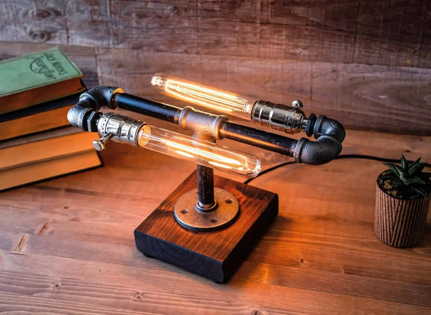15. Steampunk Map Lamp