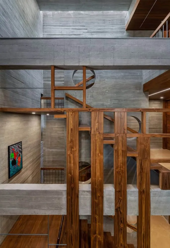 The Grid Architects 设计的阿赫迈达巴德混凝土粗野主义住宅