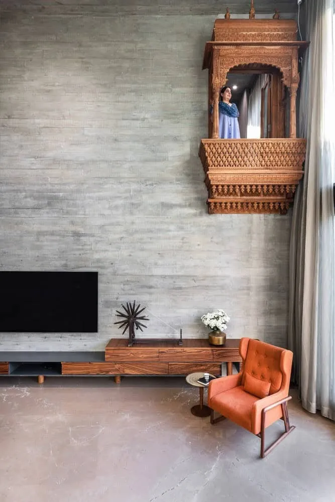 The Grid Architects 设计的阿赫迈达巴德混凝土粗野主义住宅