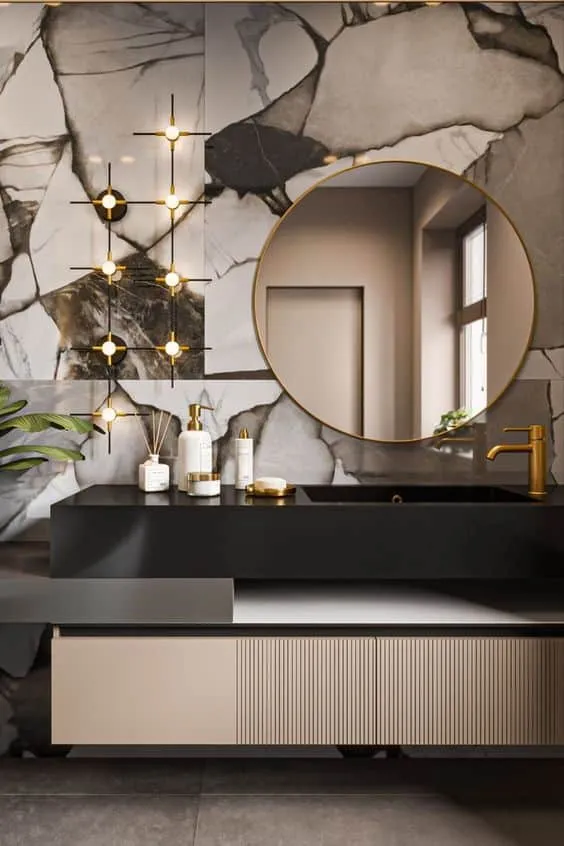 美丽时尚的现代浴室