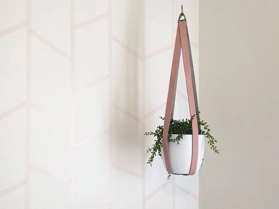 16. DIY Leather Hanging Planter