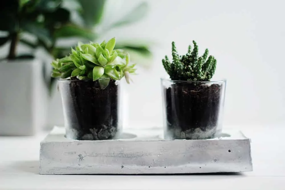 13. DIY CHROME AND BRICK PLANTER