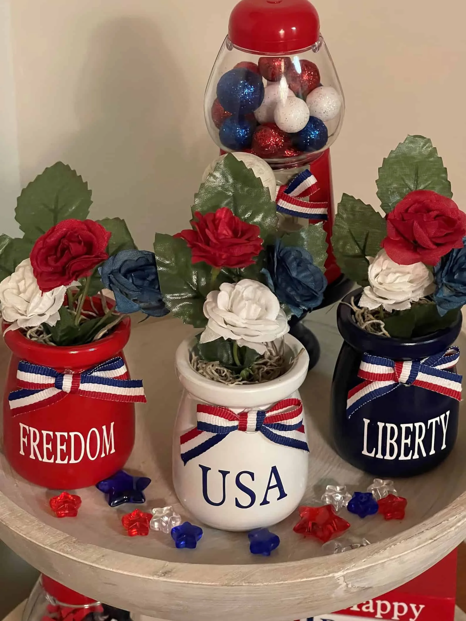6. Міні-мason-банка із патріотичною темою на 4 липня