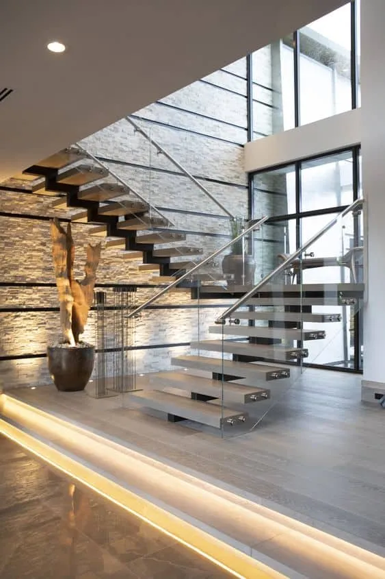 Beauty of Glass Stairs in Modern Architecture