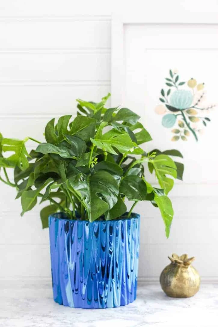 8. Paint Pour Planters