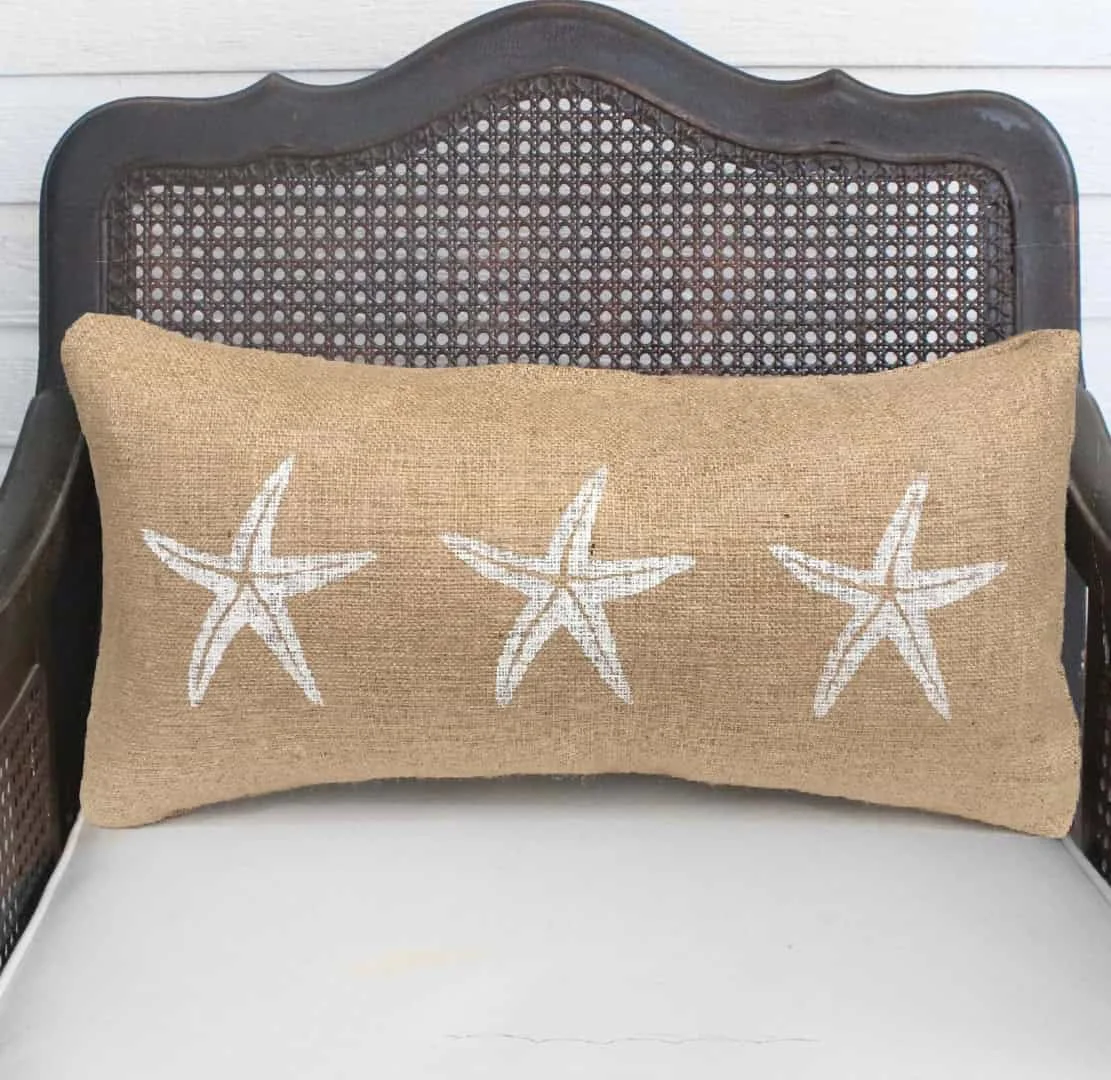 3. Almohada de lumbar con estrella marina