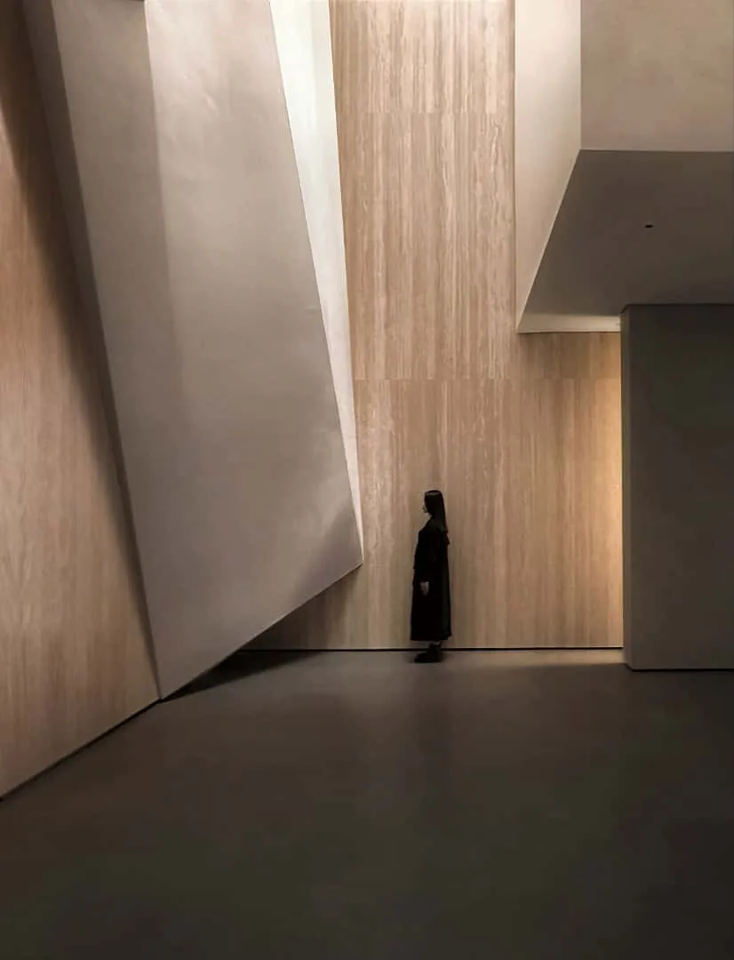 Spanish Exhibition Hall GOJE from Slate by Topway Space Design: Geometry, Light and Poetic Space