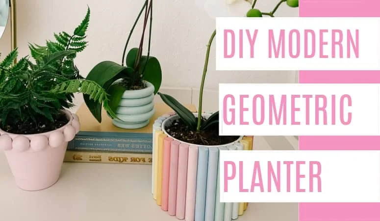 13. DIY Geometric Modern Planters