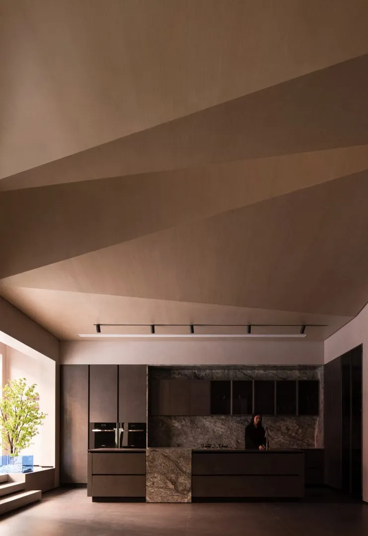 Spanish Exhibition Hall GOJE from Slate by Topway Space Design: Geometry, Light and Poetic Space