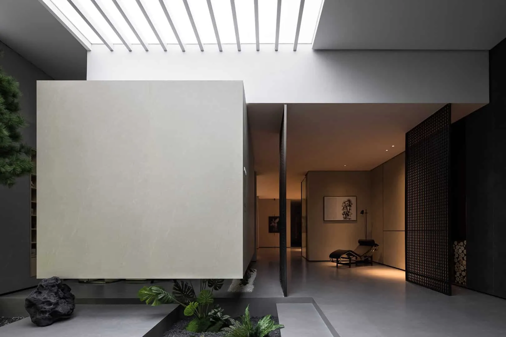 Spanish Exhibition Hall GOJE from Slate by Topway Space Design: Geometry, Light and Poetic Space