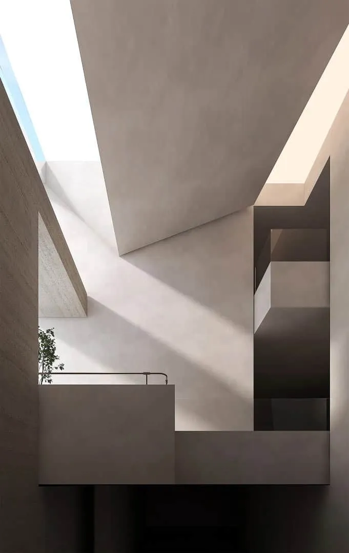 Spanish Exhibition Hall GOJE from Slate by Topway Space Design: Geometry, Light and Poetic Space