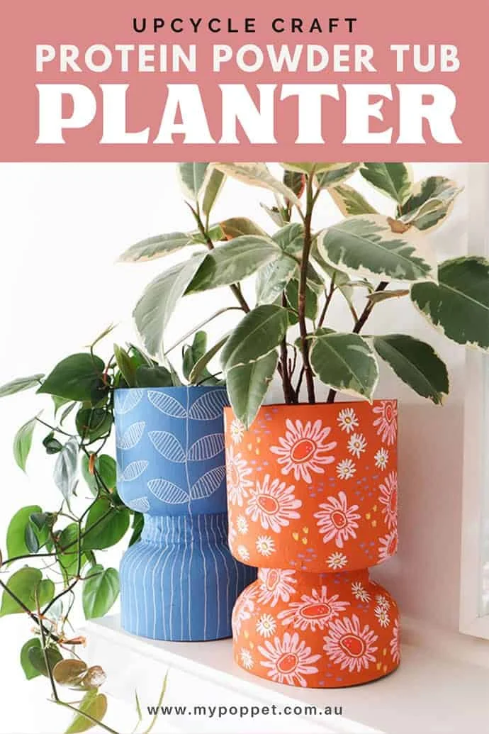 16. Protein Powder Tube Planter
