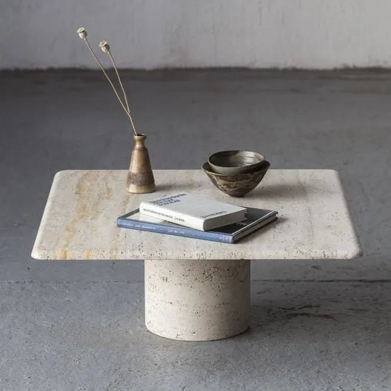 Trendy Travertine Coffee Tables Become the Center of Attention