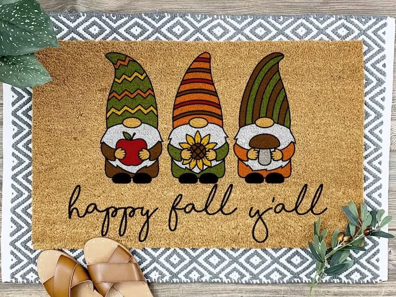 15. Alfombra con saludo de otoño