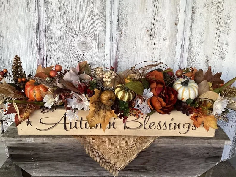 7. Calabaza de bendiciones otoñales