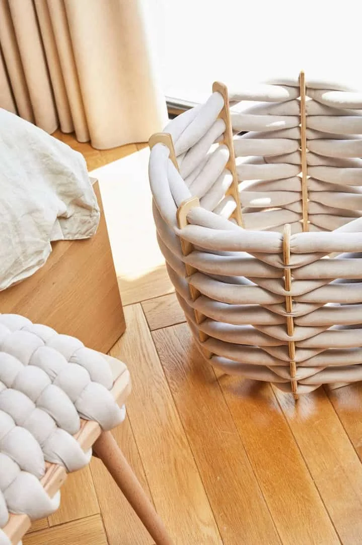 4. Cesta trenzada mediana