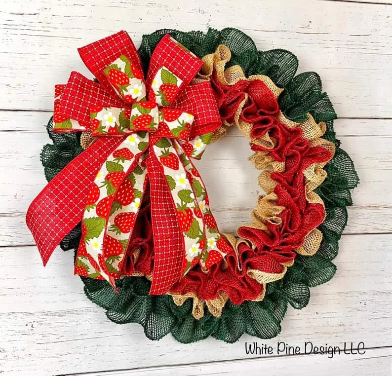 4. Corona veraniega de terciopelo