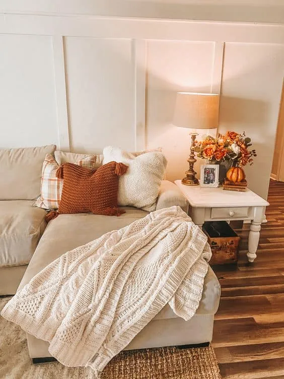 Prepare Your Living Room for the Autumn Season with Warm and Cozy Decor