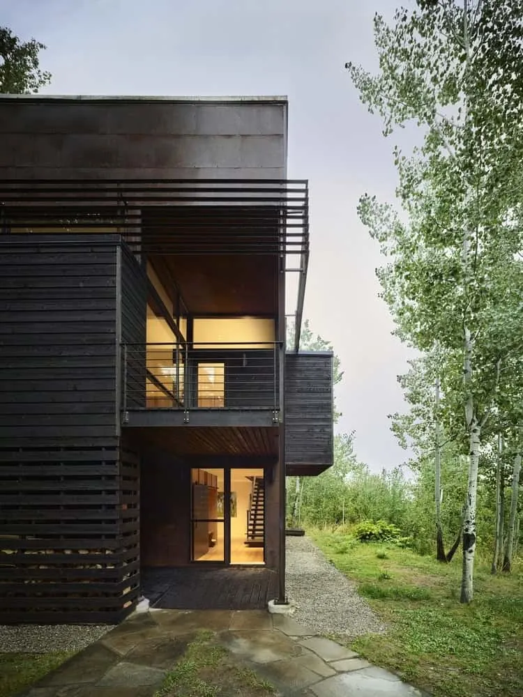 Paintbrush住宅由CLB Architects设计——怀俄明州木屋风格住宅