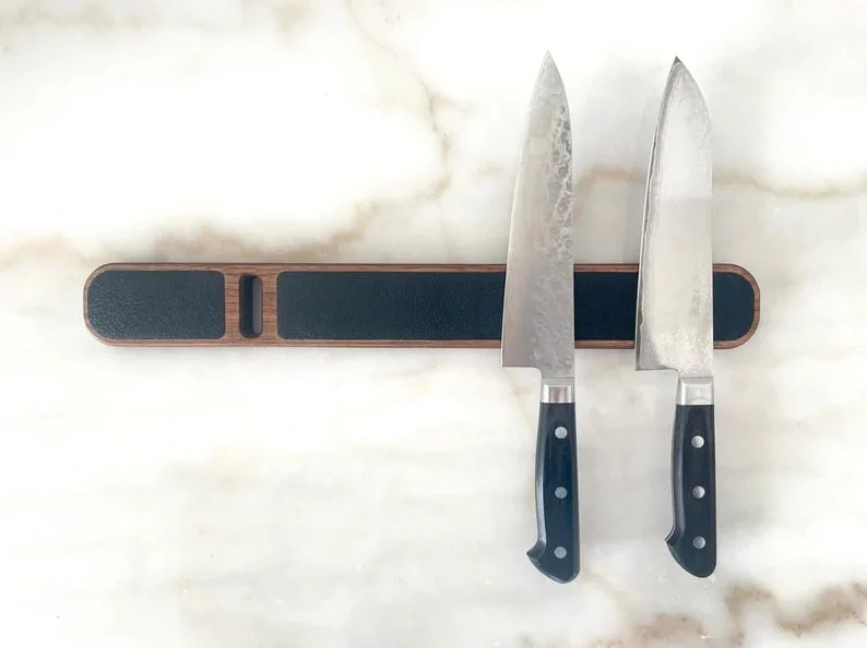 10. Wooden magnetic knife holder