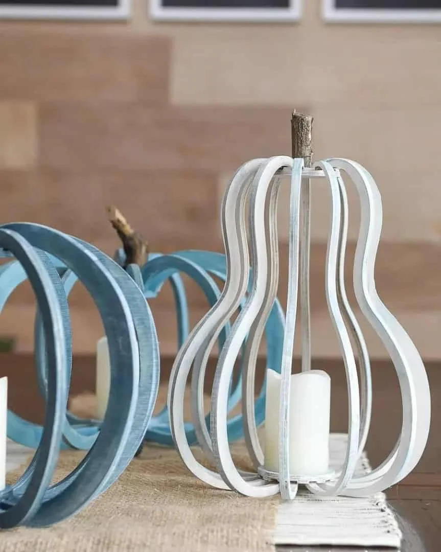 6. Calabazas y calabacines de madera en 3D