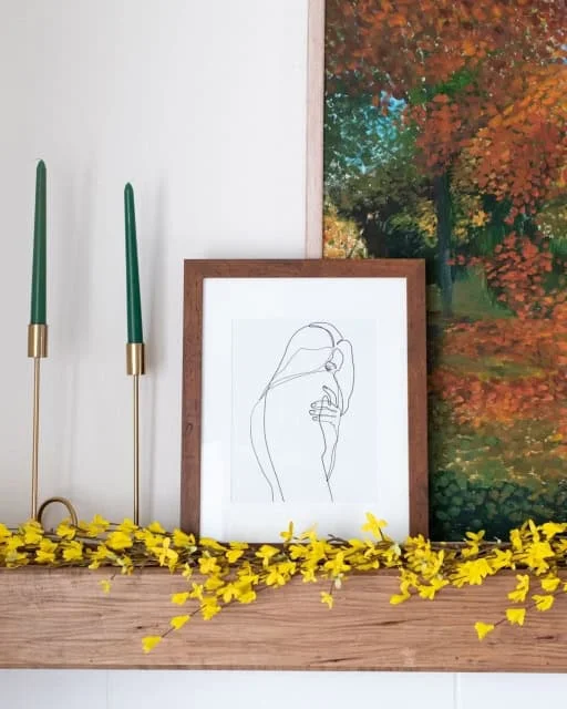 5. Guirnalda amarilla con flores