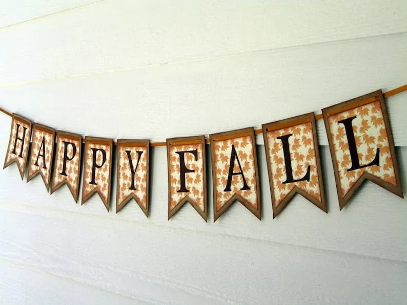 6. Banner de felicidad otoñal