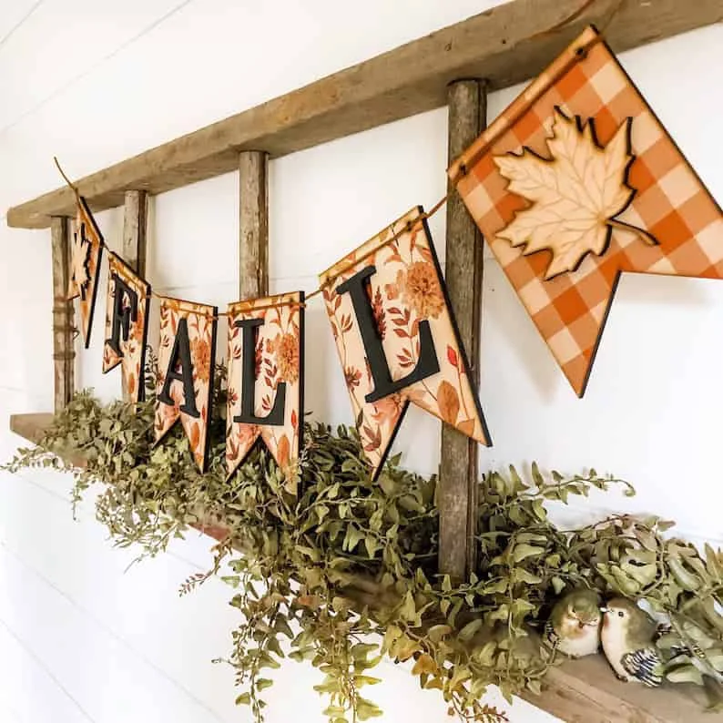 8. Banner otoñal para la chimenea