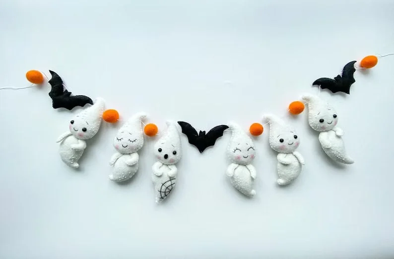 8. Decoración con fantasma para Halloween