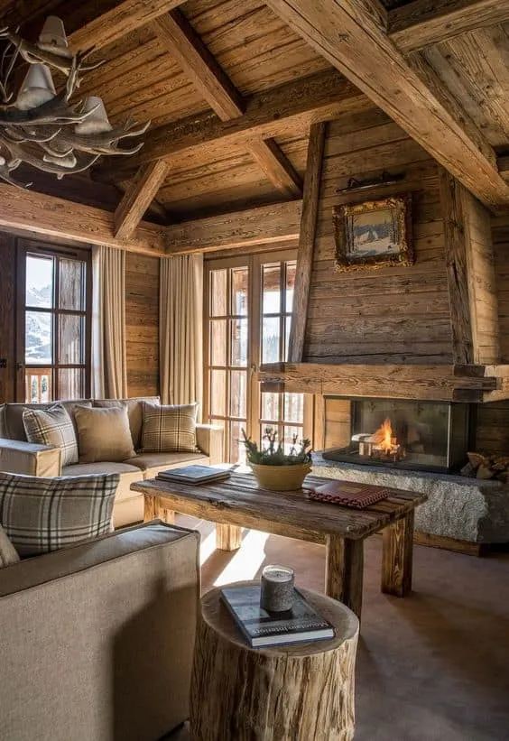 自然灵感与打造惊艳的自然风格 cabin 家居室内设计