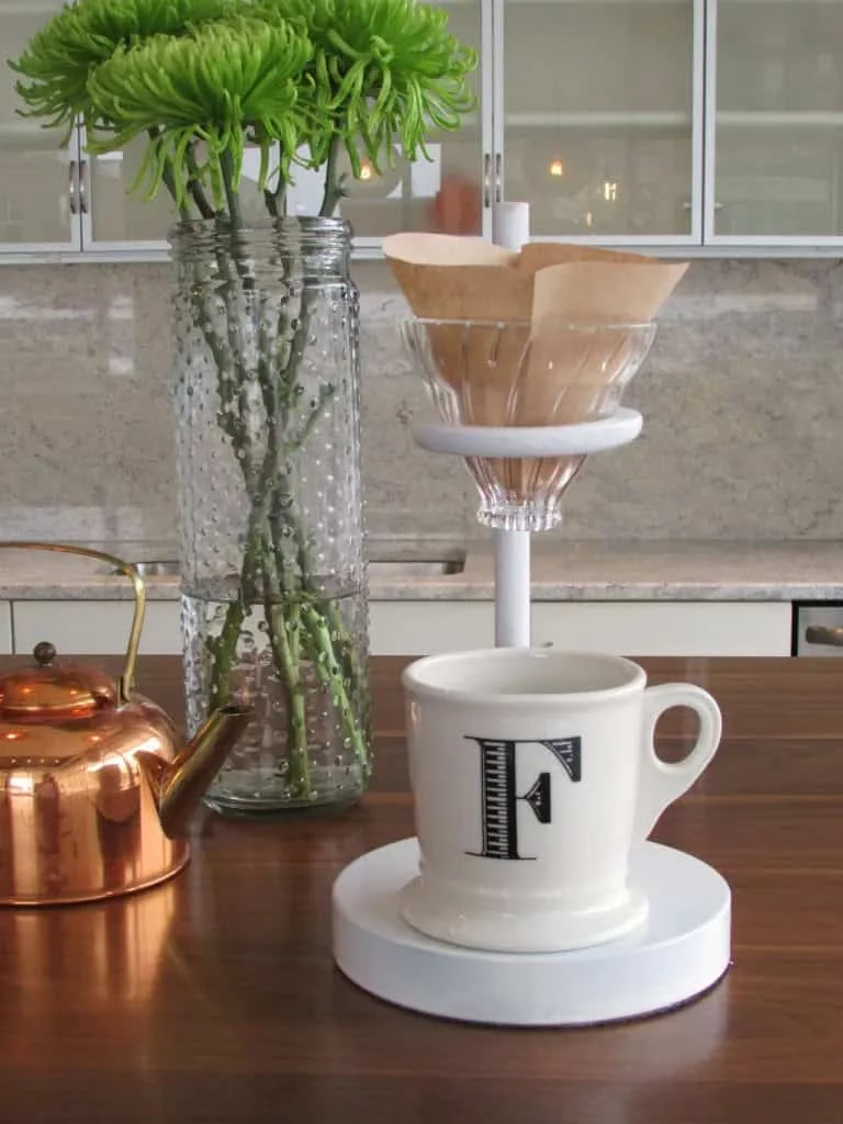 2. Mesa de café pour over con DIY