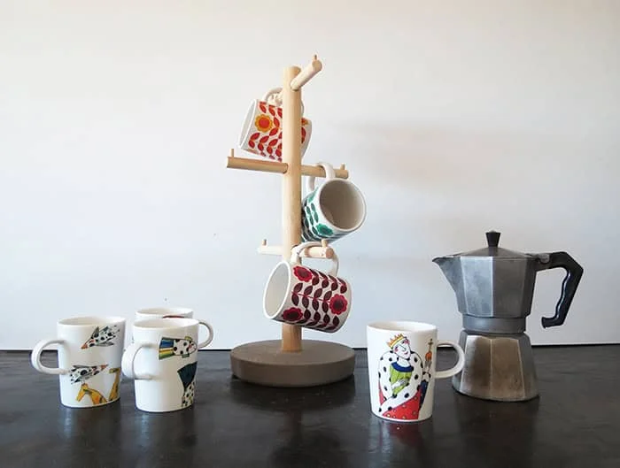 3. Arbol de Navidad de madera para tazas con DIY