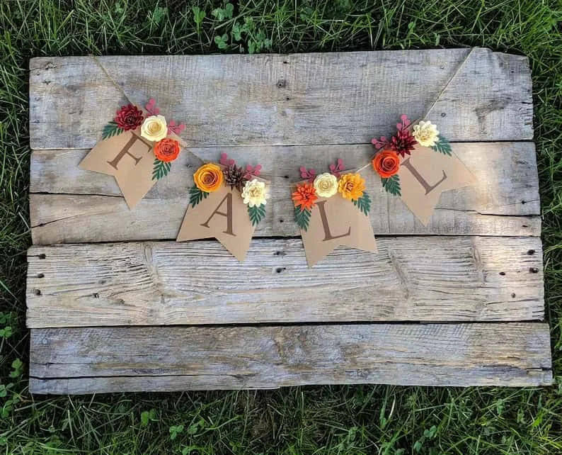 3. Banner otoñal para la chimenea