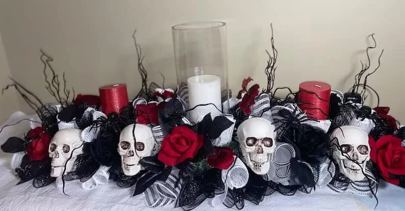 8. Adornos de calavera de Halloween