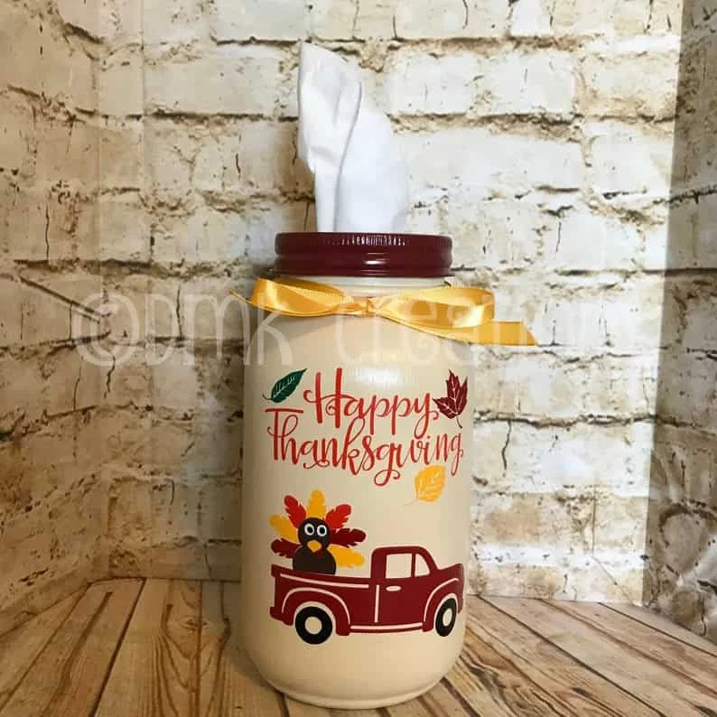 9. Soportes de tarros de vidrio navideños