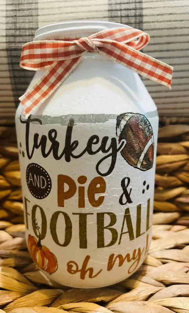 4. Tarro de vidrio navideño