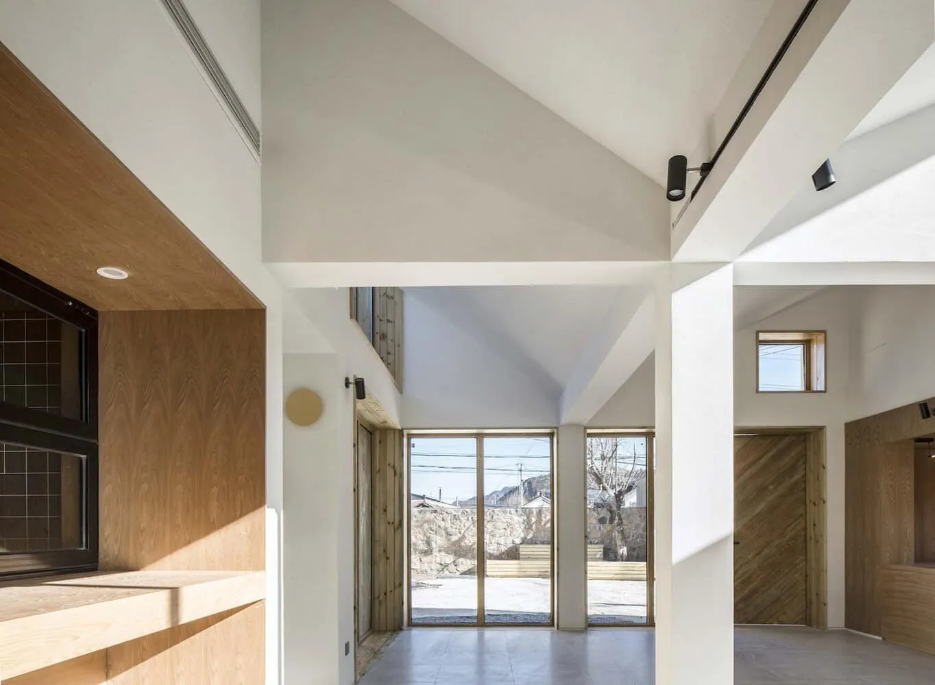 House with Folding Roof in Courtyard by MAT Office in Beijing, China
