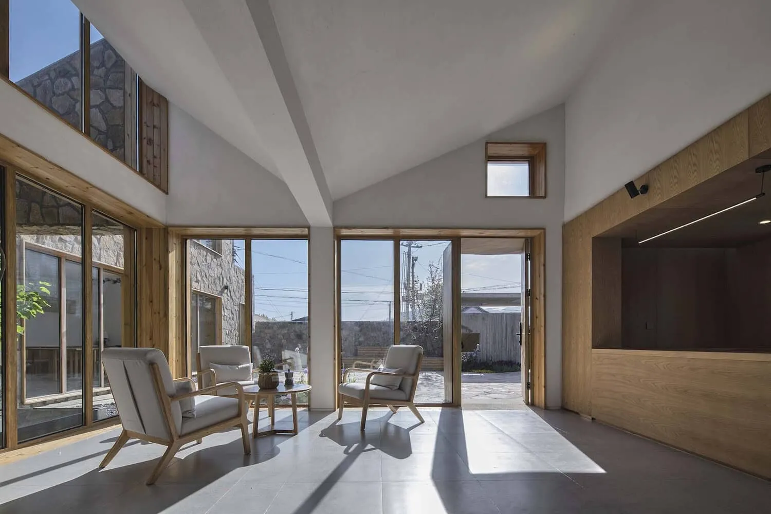 House with Folding Roof in Courtyard by MAT Office in Beijing, China