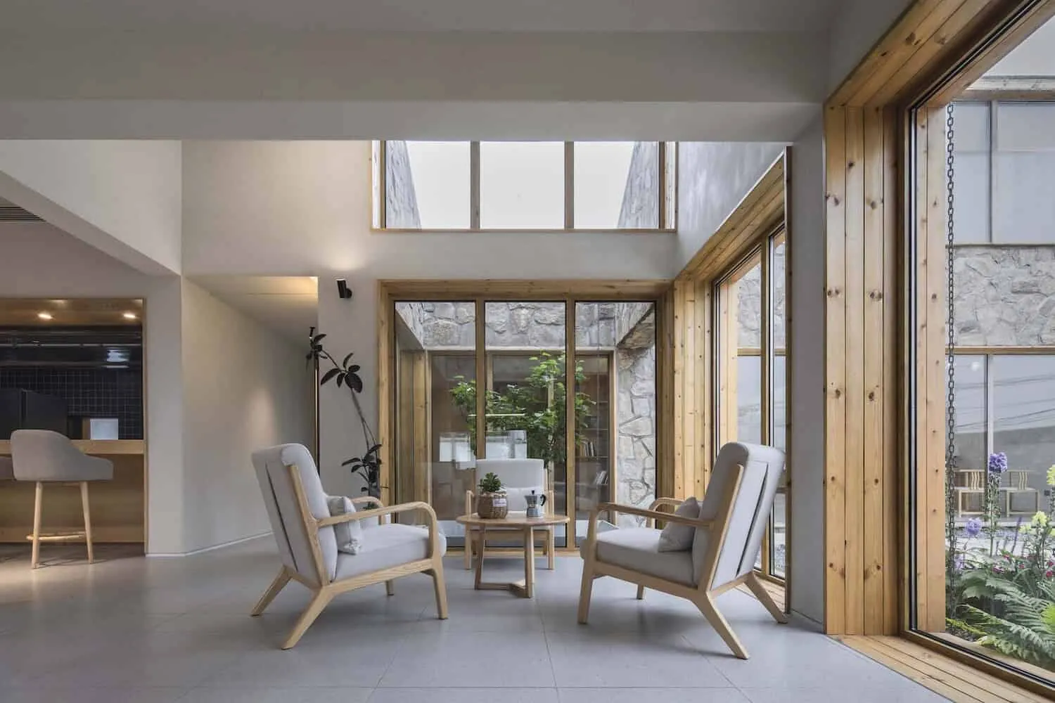 House with Folding Roof in Courtyard by MAT Office in Beijing, China