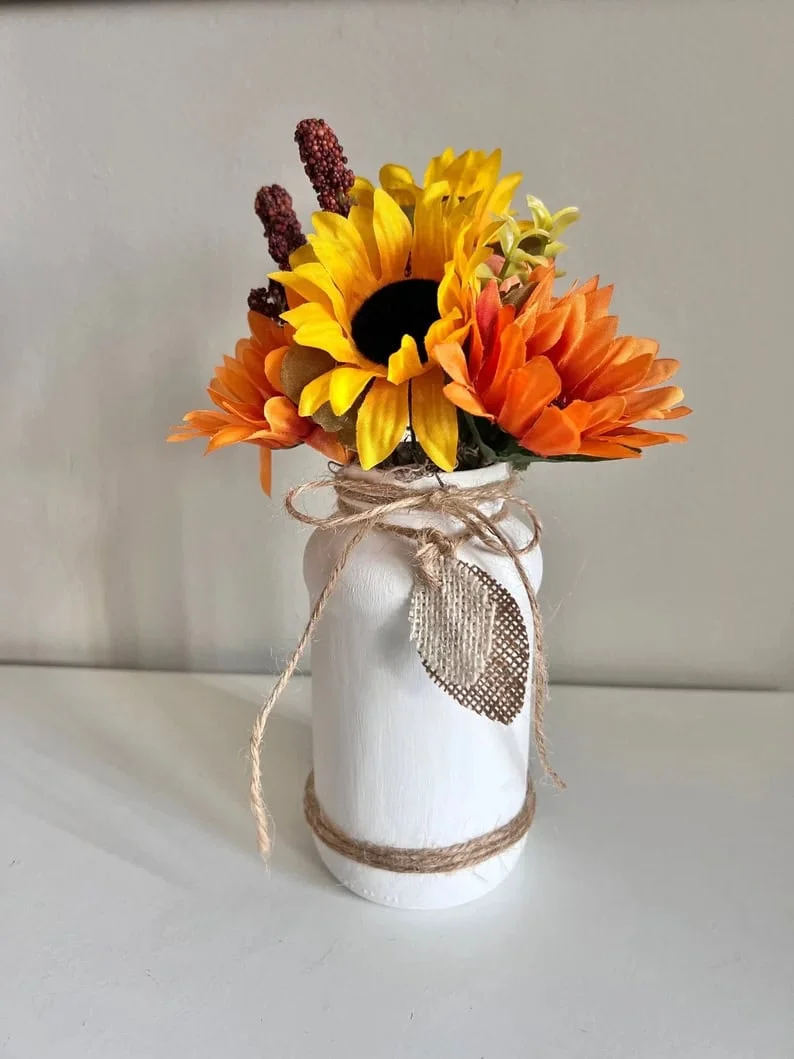 2. Tarro de vidrio otoñal