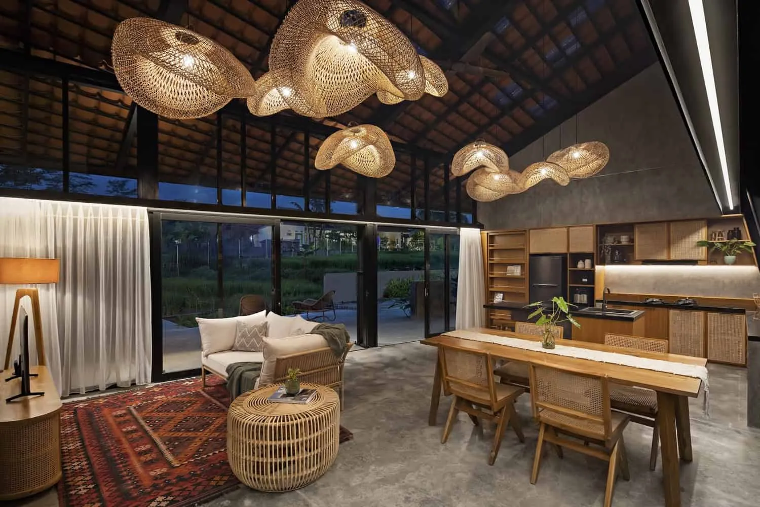 Swarga House in Cilimous from PSA Studio: Floating Villa Among Rice Fields