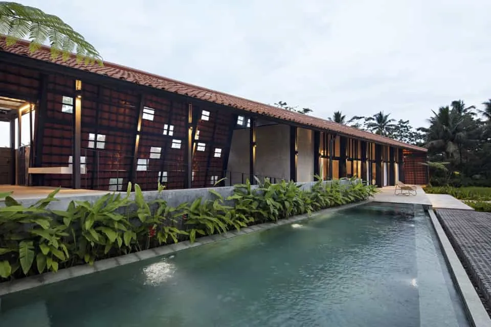 Swarga House in Cilimous from PSA Studio: Floating Villa Among Rice Fields