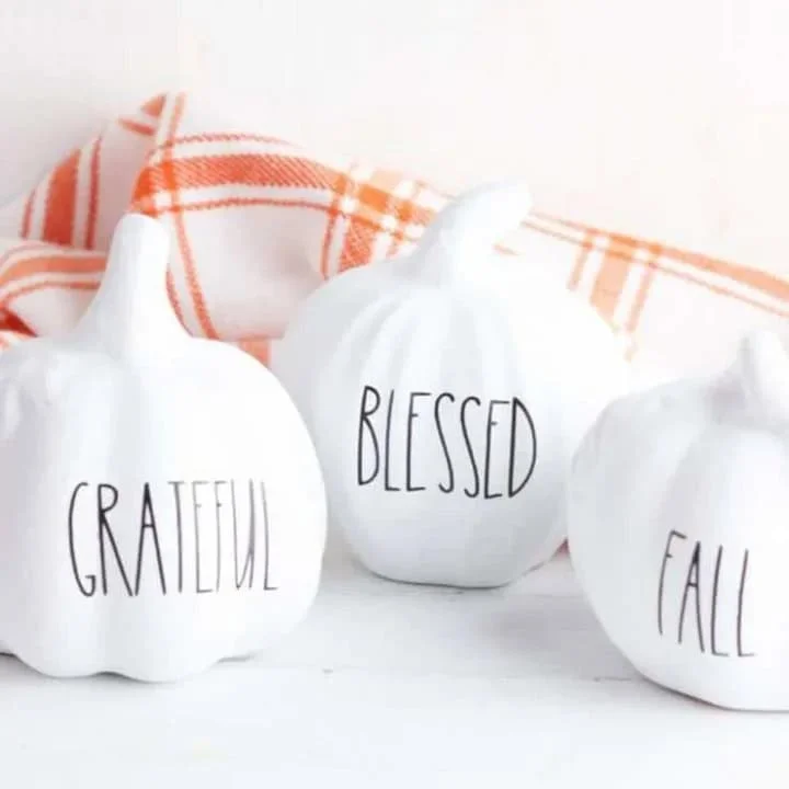 10. Calabazas en estilo Rae Dunn