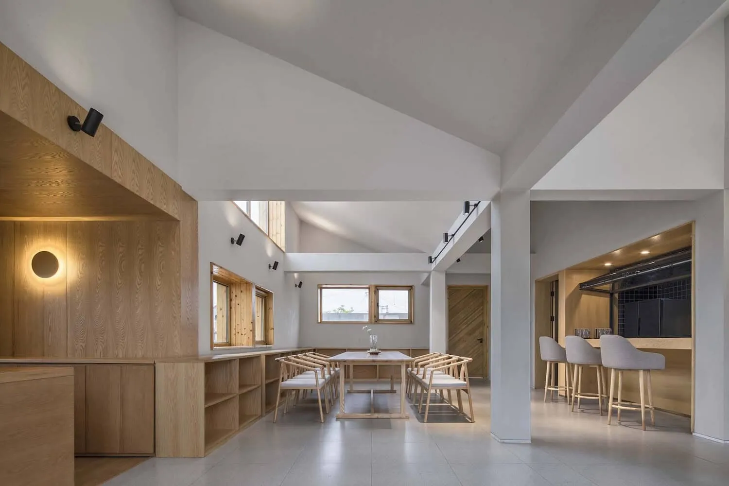 House with Folding Roof in Courtyard by MAT Office in Beijing, China