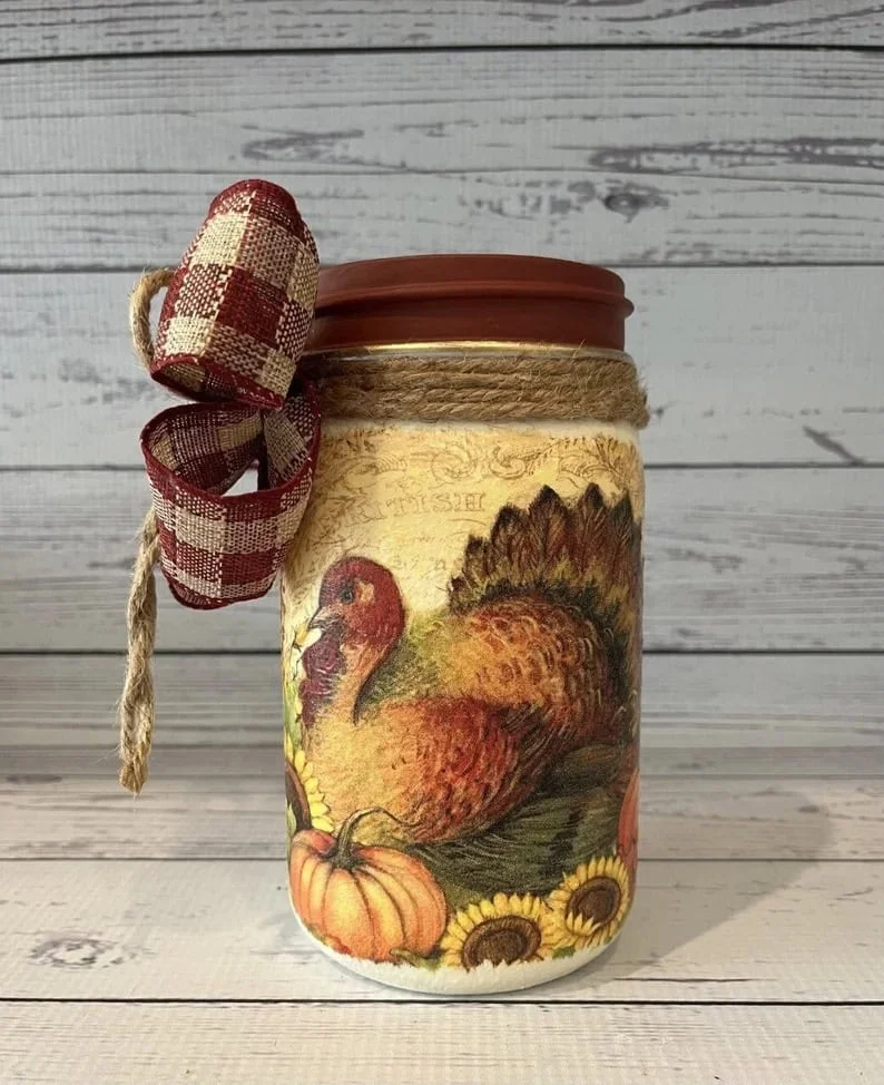 7. Tarro de vidrio navideño