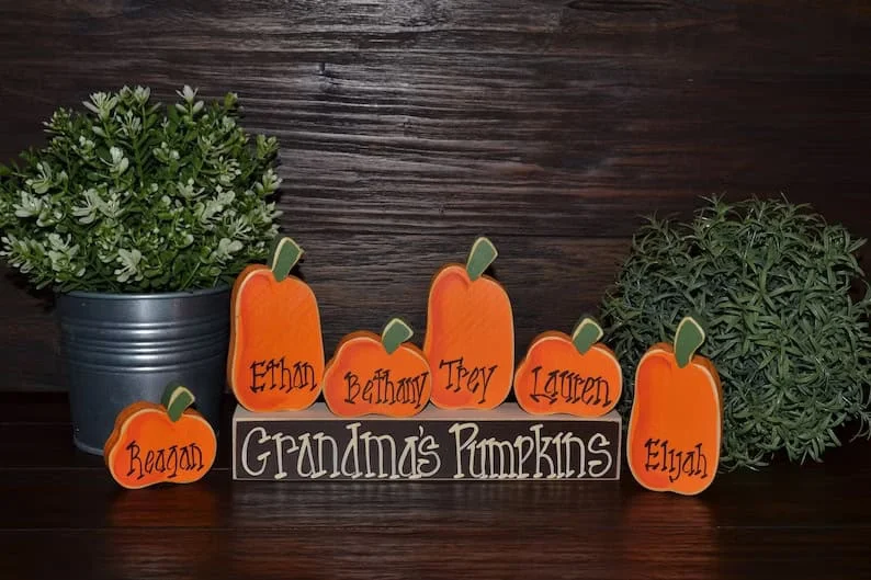 10. Personalized Thanksgiving Decor Set