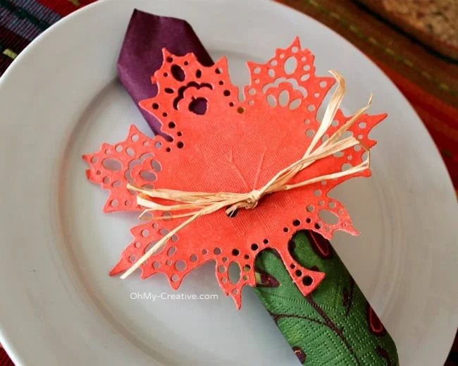 13. Centradores hechos con tela de encaje